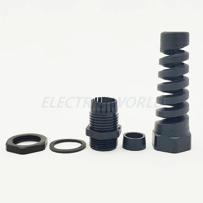 50 stücke Gummi gewinde verschraubung Nylon kabelverschraubung PG7 wasserdichte Draht Kabel leitung stecker IP68 Anti-biegen kunststoff kabel hülse