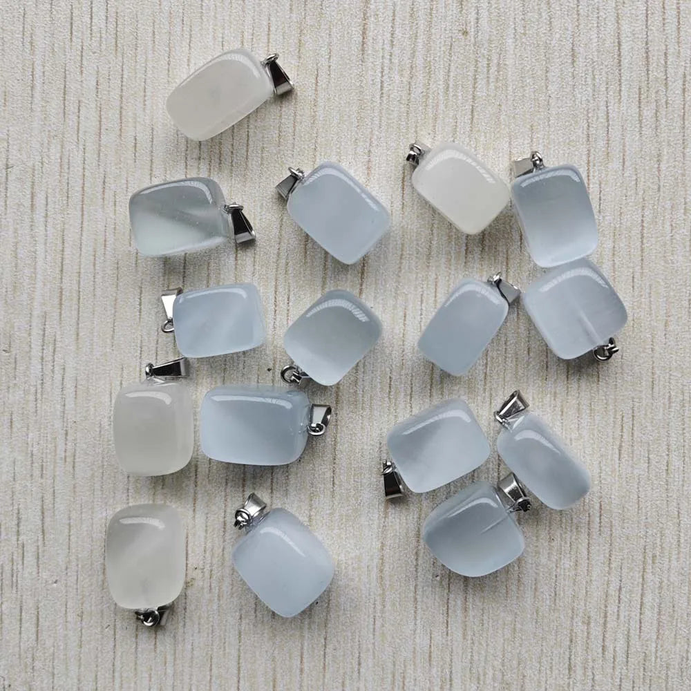 Großhandel 50 teile/los 2025 heißer verkauf trendy Verschiedene Naturstein Gemischt Unregelmäßige form anhänger charms schmuck
