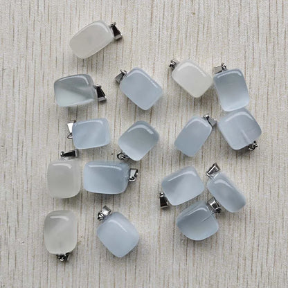 Großhandel 50 teile/los 2025 heißer verkauf trendy Verschiedene Naturstein Gemischt Unregelmäßige form anhänger charms schmuck