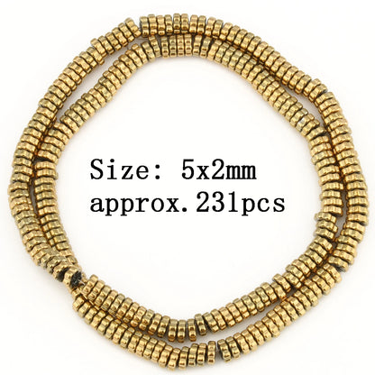 AAA+ Retention Farbe Natürliche vergoldete Hämatit Perle Herz Runde Stern Spacer Lose Perlen für Schmuck Machen DIY Charm Armband