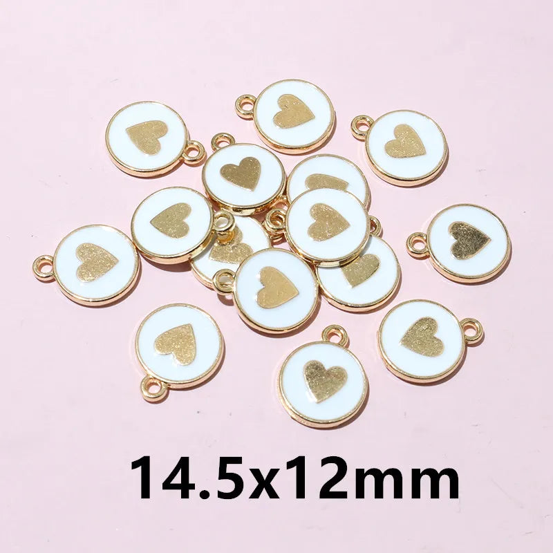 20 Stück Emaille Mond Herz Charms Anhänger Legierung Metall DIY Schmuck Herstellung Zubehör Ergebnisse für Armband Ohrringe Halskette