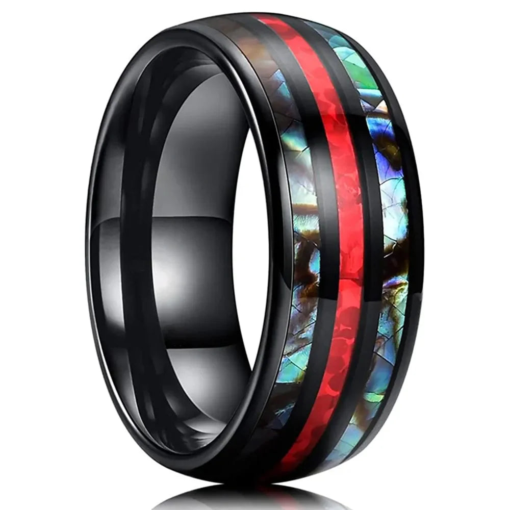Mode Wikinger Baum des Lebens Edelstahl Abalone Muschel ringe für Männer Odin Norse Wikinger Runen ringe Retro Amulett Schmuck Geschenk