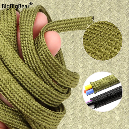5–50 m geflochtene, erweiterbare Polyamid-Kabelhülse, 2,5 mm – 60 mm, Nylon, eng, hochdicht, isolierter Schutz, Drahtwickelhülle