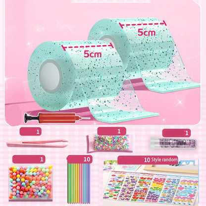 Nano Kleber DIY Blow Bubble Nano Tape Nano Kleber Doppelseitiges Klebeband Nano Tape Sticky Ball Tape DIY Handwerk Band Spielzeug Kinder