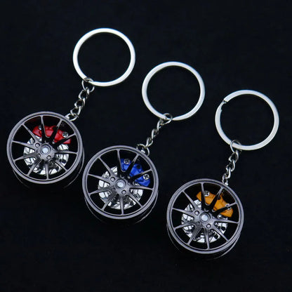 Neue Radnabe Schlüsselanhänger Fidgeting Spinner Mode BBS Metall Auto Metalllager Rotierende Bremse Modell Zappeln Spielzeug Schlüsselanhänger für Männer