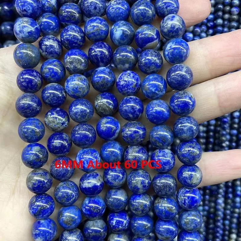 Natürliche Lapislazuli Runde Rohr Facettierte Lose Spacer Stein Perlen Für Schmuck Machen DIY Handgemachte Armbänder Halskette Zubehör