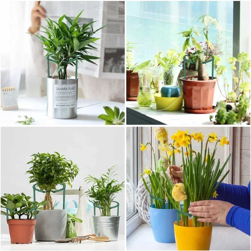 Kunststoff-Pflanzenstützpfahl, Pflanzenstütze für Blumen, Gewächshäuser, Arrangements, Fixierstabhalter, Gartengeräte