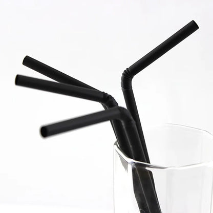 50-3000PCS Mehrfarbige Trinkhalme rietjes Milch Tee Bar Party Hochzeit Küche Home Zubehör Getränke Schwarz Stroh Großhandel