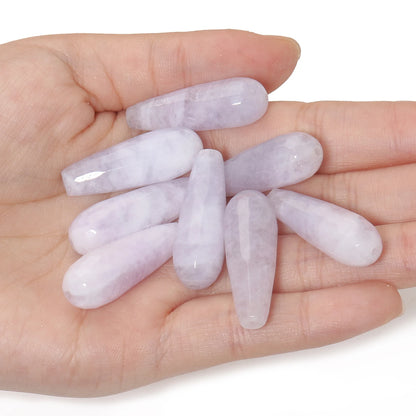2 Stück Charme Wasser tropfenform Perlen 10x30mm Chalcedon Achate Howlite lose Spacer Perlen für Schmuck machen DIY Armband Ohrringe
