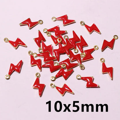 20 Stück Edelstahl Emaille Dolphin Lightning Moon Charms Anhänger für Ohrringe Armband Halskette DIY Schmuck Herstellung Zubehör