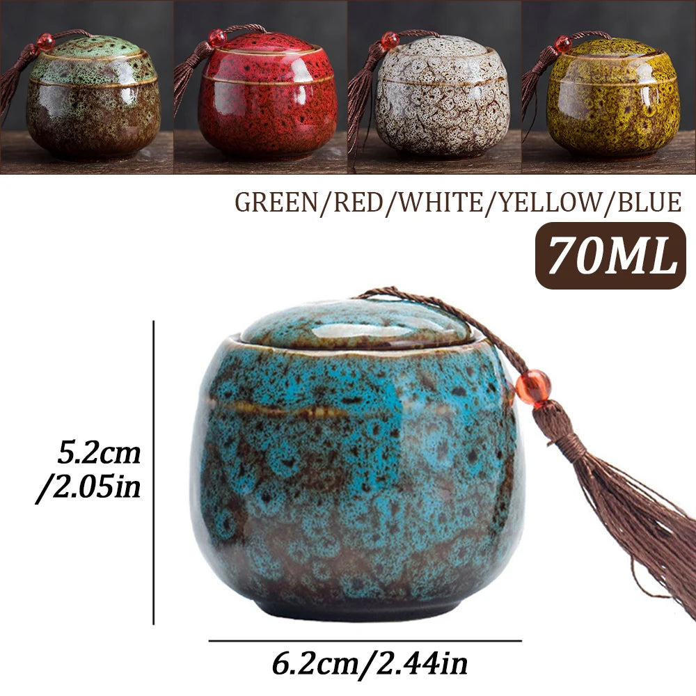70 ml Keramik Mini Feuerbestattung Urne Memorial Container Haustier Asche Urne Andenken Beerdigung Schatulle Haustier Hund Katze Vogel Maus Columbarium