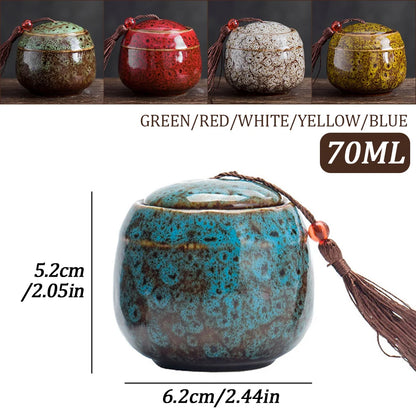 70 ml Keramik Mini Feuerbestattung Urne Memorial Container Haustier Asche Urne Andenken Beerdigung Schatulle Haustier Hund Katze Vogel Maus Columbarium