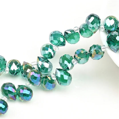 Österreich AB Farbe Kristall Erdbeere Perlen 10*8mm Glänzende Facettierte Glas Perlen für Schmuck Machen DIY Hochzeit Kleid zubehör