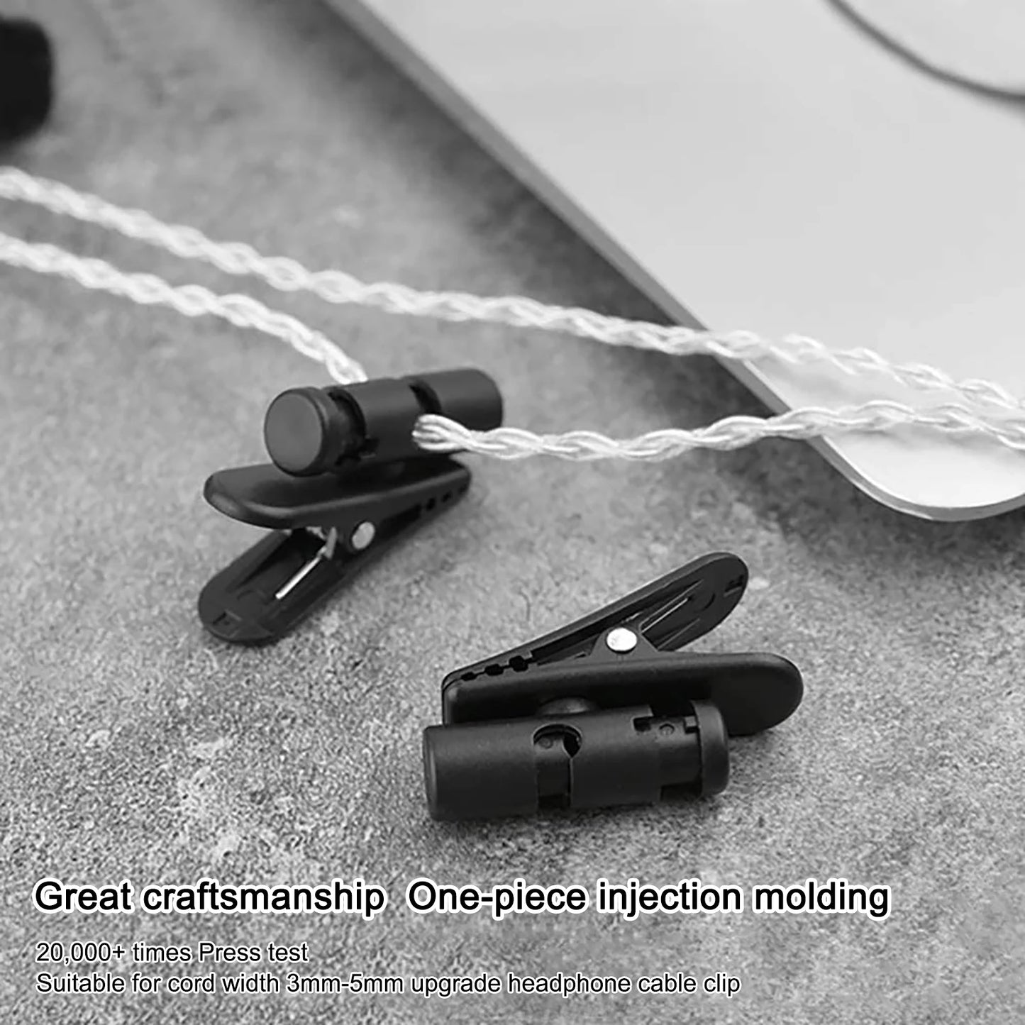 OKCSC Kabelclip Audio Line Kopfhörer Kabelklemme Halter 360° °   Drehbare Kopfhörer, Mikrofonkabelmanager, Kabelwickler mit fester Klemme