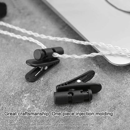 OKCSC Kabelclip Audio Line Kopfhörer Kabelklemme Halter 360° °   Drehbare Kopfhörer, Mikrofonkabelmanager, Kabelwickler mit fester Klemme