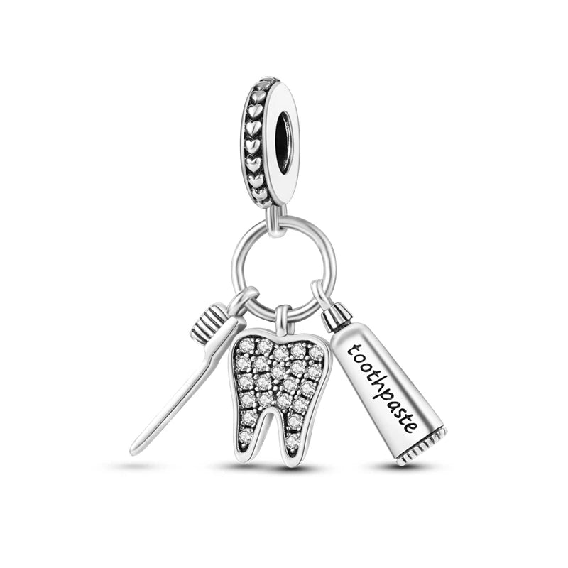 Charms aus 925er-Sterlingsilber, Flugzeug, Reisepass, Elefant, Perlenanhänger, passend für Original-Armbänder, für Frauen, Geburtstag, Modeschmuck, Geschenk