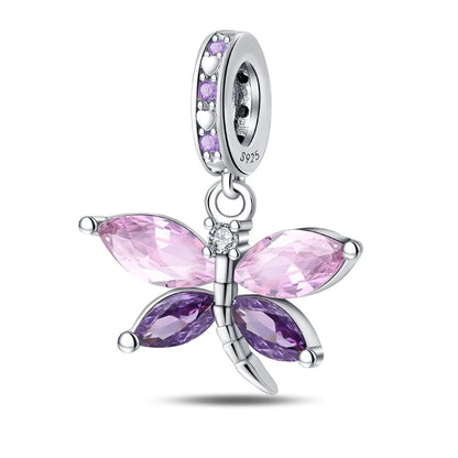 Glänzende Schmetterlingsanhänger aus 925er-Sterlingsilber mit flatternder Dunkelheit, passend für DIY-Armbänder, Halsketten, romantisches Geschenk, Paarung