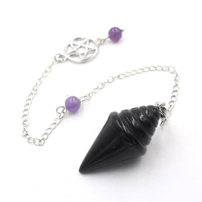 heilsteine Stupa Kristall Anhänger Pendel für Weissagung kegelform Nature del stein rosa Quarz Amethyst amethist rosenquarz obsidian tigerauge  edelsteine Fluorit Pendel edelstein  kristall anhänger amulett x238