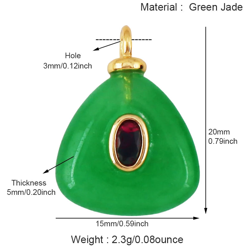 Jade Achat Amethyst Amazonit Wasser Gras Lapis Lazuli Charm Anhänger, 18K echt vergoldet Schmuck für Halskette Handwerk Herstellung S79