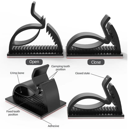 25 stücke Einstellbare Kabel Clips Kabel Halter Mehrzweck Haken Dekoration Clip Für TV PC Ethernet Unter Schreibtisch Wand Hause büro Auto