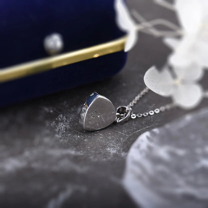 ITSMOS Halskette mit Anhänger aus natürlichem Labradorit, Aquamarin, Dreieck, blaues Licht, Stein-Halskette, schlichter, eleganter Schmuck für Frauen