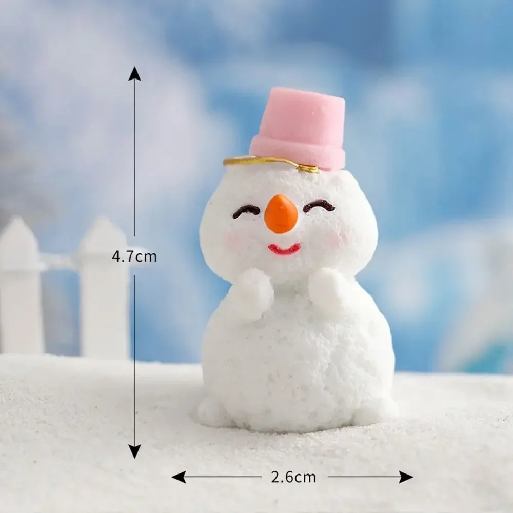 Figuren Miniatur Niedlicher Schneemann Hase Weihnachtskaninchen Mikrolandschaft Ornament Schreibtischzubehör Feengarten Heimdekoration