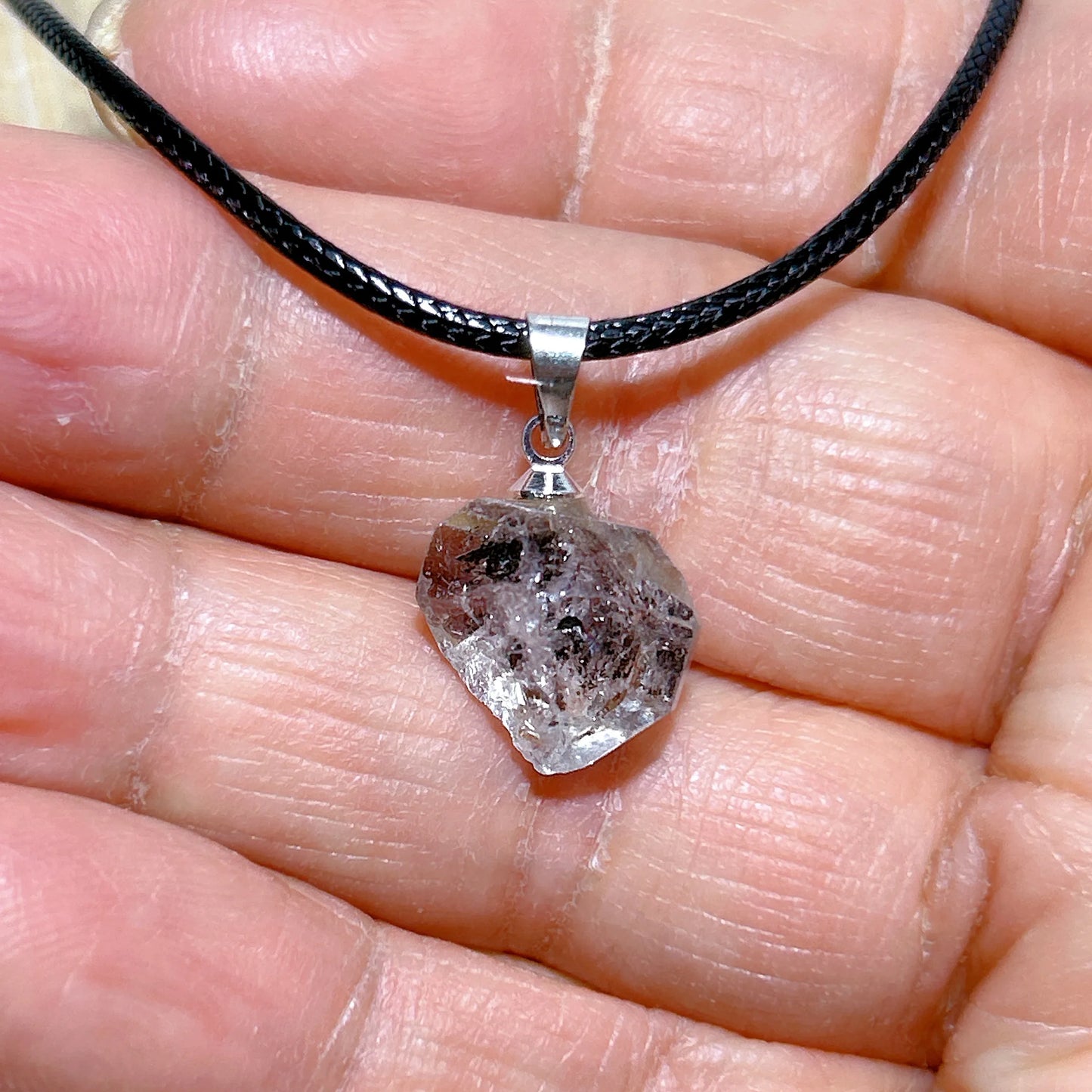 Natürlicher Kristall Herkimer Diamant Zubehör Hängestein Edelsteine Mineral Energie Reiki Heimdekorationen Geschenk Erzkristalle