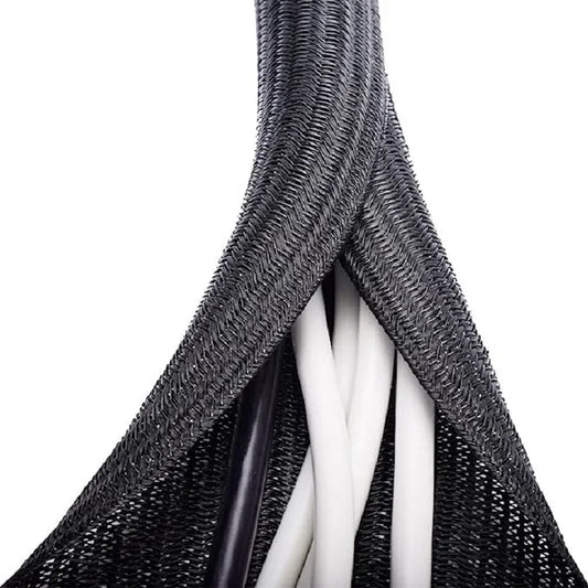 1 m, 3 m, 5 m, geflochtene Kabelhülle, Haustier-Nylon-Wickelhülle für Schreibtisch, PC, TV, Drahtschutz, Kabelmanagement-Wrap
