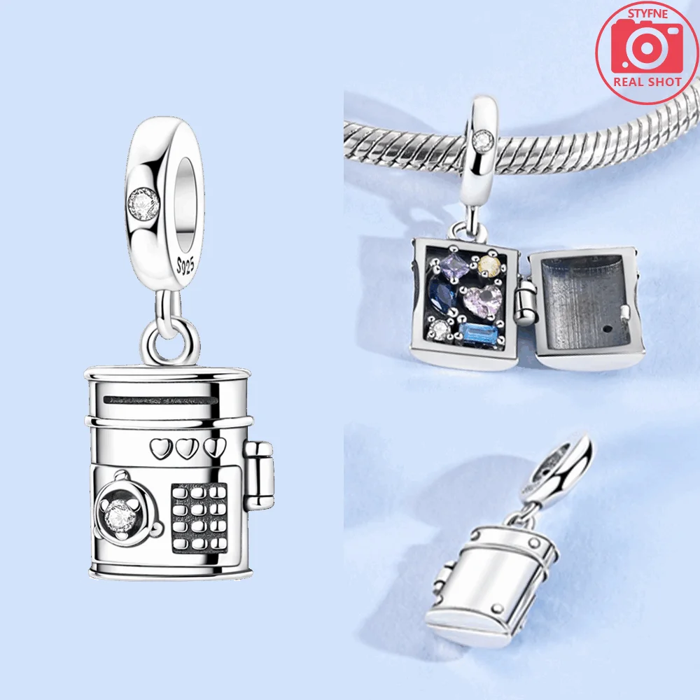 Sterling Silber 925, Fantasie, buntes Herz, Charm-Planeten-Anhänger, Perlen, passend für Original-Armband, Perle für Frauen, edler Schmuck, Geschenk