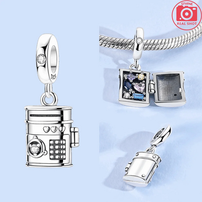 Sterling Silber 925, Fantasie, buntes Herz, Charm-Planeten-Anhänger, Perlen, passend für Original-Armband, Perle für Frauen, edler Schmuck, Geschenk