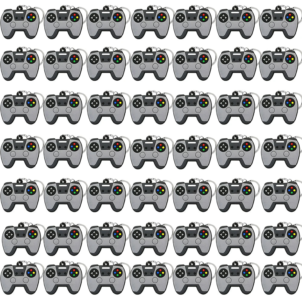50PCS Schlüsselbund für Jungen Männer Gamepad Schlüsselring Joystick Game Controller Schlüssel Zubehör fit Handtasche Schlüssel Anhänger Freunde Schlüssel geschenke