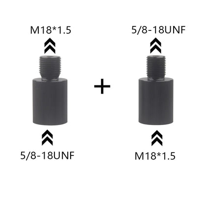 HPA Scuba M18*1.5 zu 5/8-18UNF Schwarz Aluminium Luftflaschenanschluss Konvertierungs-Gewindeadapter Regler CO2 Station Zubehör