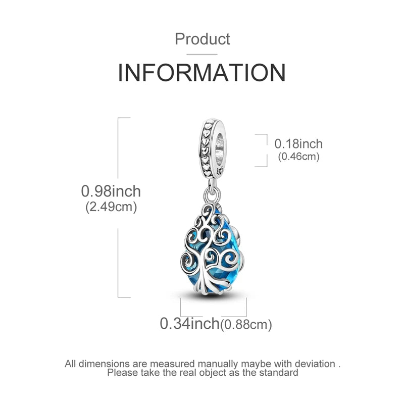 Neu im 925er-Sterlingsilber, Charms-Perlen, blaues Herz, Schlange, Delfin, Anhänger, Schmuck, passend für Original-925-Armbänder für Frauen, DIY-Geschenk
