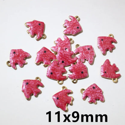 20 Stück 11x9mm Edelstahl Fisch Emaille Charms Anhänger Edelstahl DIY Schmuck Herstellung Zubehör Ergebnisse