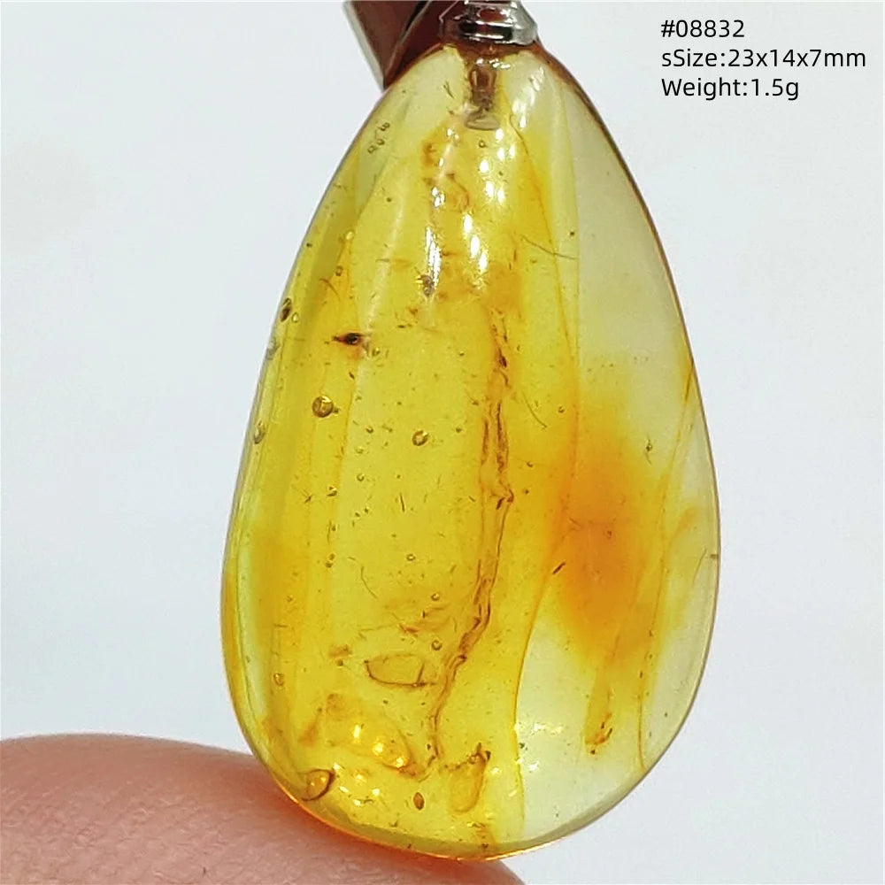 Natürlicher Bernstein-Anhänger Blumenförmiger Gelber Baltischer Bernstein Damen Herren Schmuck Reiki-Stein Burma AAAAAAA