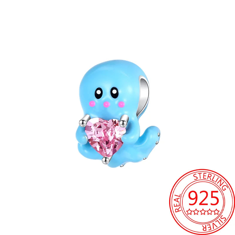 Sommer-Charm-Anhänger aus 925er-Sterlingsilber, Sea World Kingdom, Perlen für Charms, Original-Armband für Damen, Schmuckherstellung
