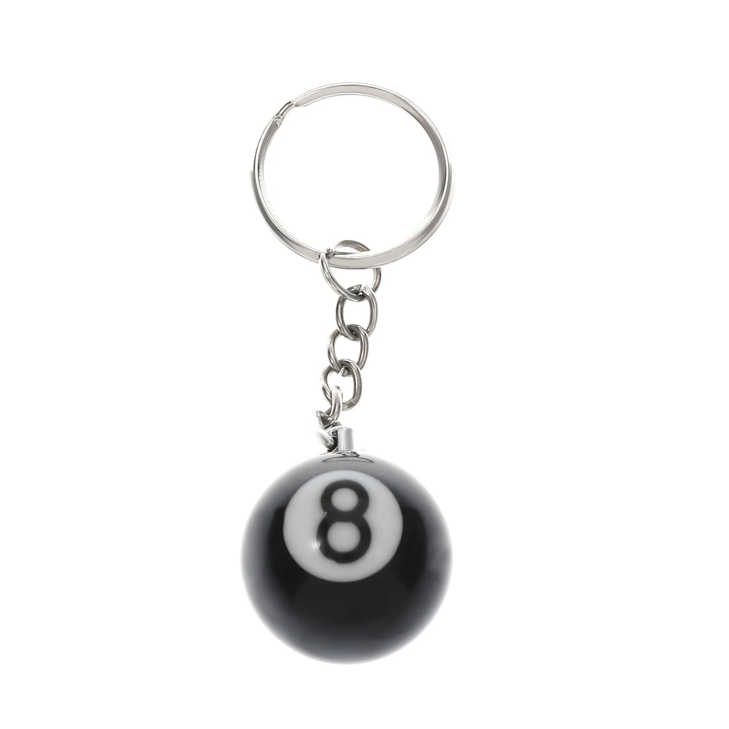 Mode Kreative Billard Pool Schlüsselbund Tisch Ball Schlüssel Ring Glück Schwarz Nr. 8 Schlüssel Kette 25mm Harz Ball Schmuck geschenk