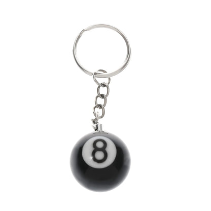 Mode Kreative Billard Pool Schlüsselbund Tisch Ball Schlüssel Ring Glück Schwarz Nr. 8 Schlüssel Kette 25mm Harz Ball Schmuck geschenk