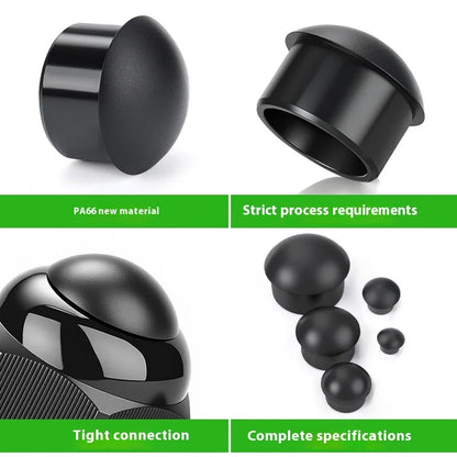 Halbkugelförmiger Plug aus PA66-Nylon, hochwertiger, gewindelfreier Plug, Pilzkopf, staubdicht, wasserdicht