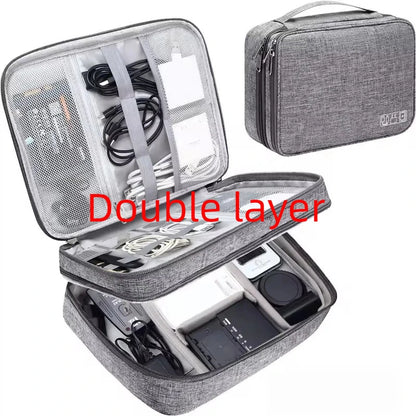 Kabel-Aufbewahrungstasche Wasserdichte Digitale Elektronik-Aufbewahrungstasche Reise-USB-Datenkabel-Ladegerät-Stecker-Organizer
