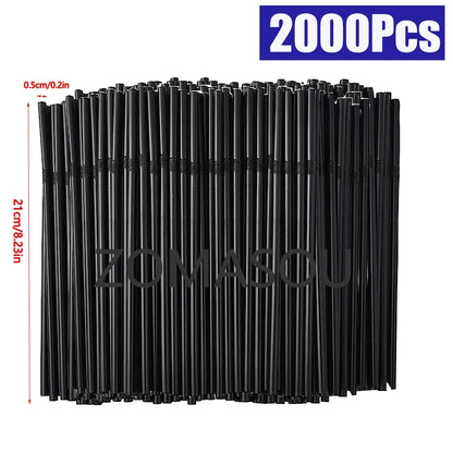 50/3000/5000pcs Trinkhalme bunte Hochzeits feier Milch Tee Bar Küche Cocktail Getränk Stroh nach Hause Cola Stroh Großhandel
