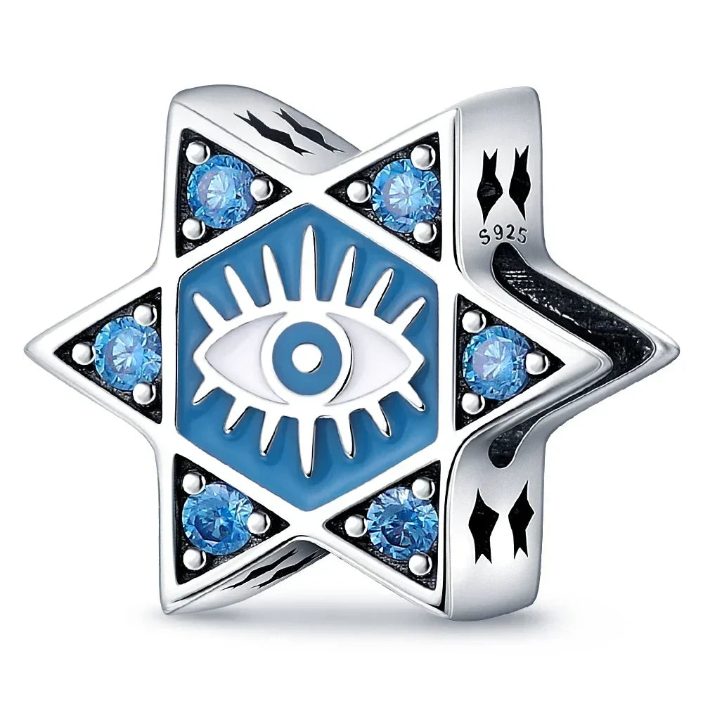 Heißer Verkauf 925 Silber Farbe Evil Eye Charm Dämon Auge Perle Für Original Armband & Armreif DIY Machen Mode Schmuck geschenk