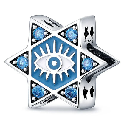 Heißer Verkauf 925 Silber Farbe Evil Eye Charm Dämon Auge Perle Für Original Armband & Armreif DIY Machen Mode Schmuck geschenk