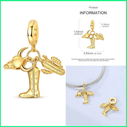 Charms-Perlen aus 925er-Sterlingsilber, Golden Retriever PuppyThe Whale, kann geöffnet und geschlossene Perlen, passend für DIY-Armbänder, edler Schmuck