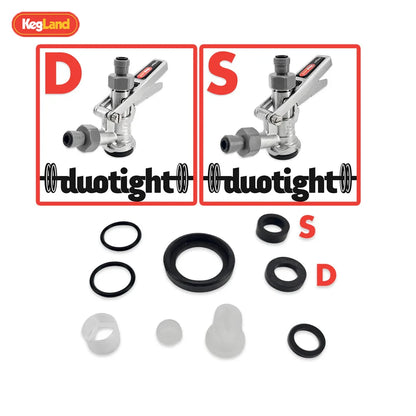 KegLand Silikon-O-Ring-Dichtungssätze, schwarze Dichtungen, passend für D- und S/A-Typ Keg-Kupplungen, Heimbrauen