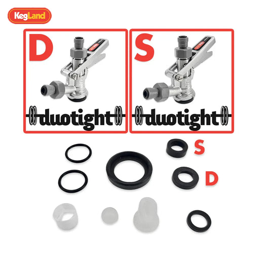 KegLand Silikon-O-Ring-Dichtungssätze, schwarze Dichtungen, passend für D- und S/A-Typ Keg-Kupplungen, Heimbrauen