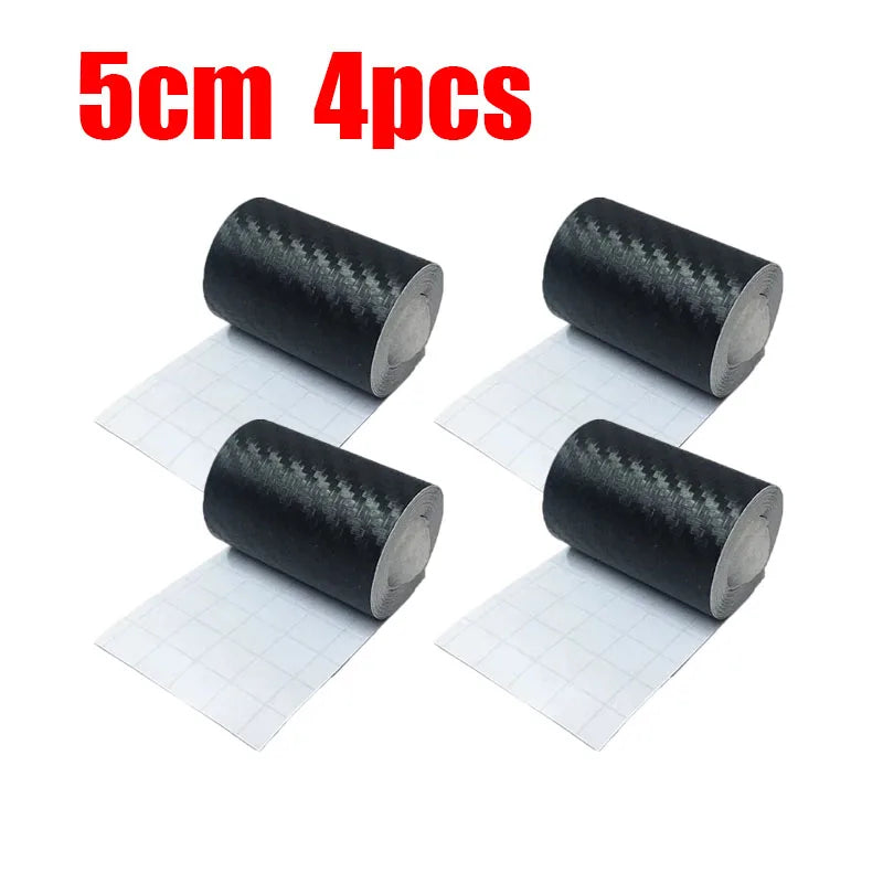 1-4 stücke Carbon Faser Automotive Klebeband Rolle Matte Schwarz Schutz Auto Film Selbst-Klebe Film Vinyl auto Film Zubehör