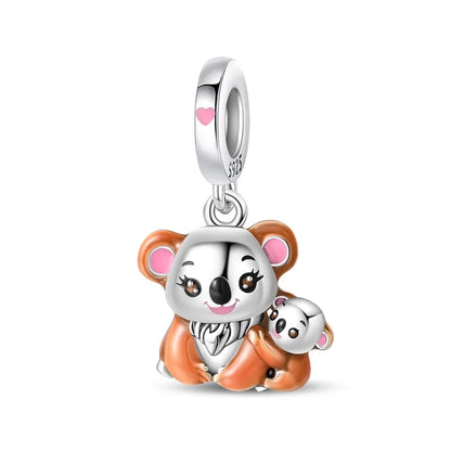 Kürbishaus-Perlen und Kuchen-Donut-Herzform aus 925er-Sterlingsilber, dreifach baumelnder Charm, passend für Armbänder, goldene orangefarbene Anhänger-Geschenke