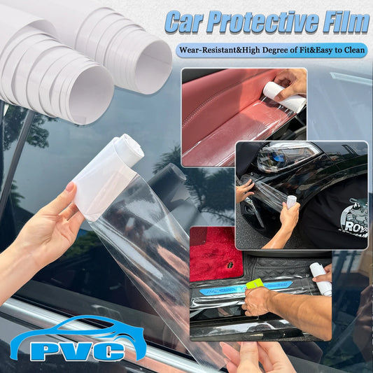 1 Rolle Auto-PPF Anti-Kollisions-Folie Transparenter Schutzaufkleber Kratzfester Schutz für Autoinnenraum/Außenbereich