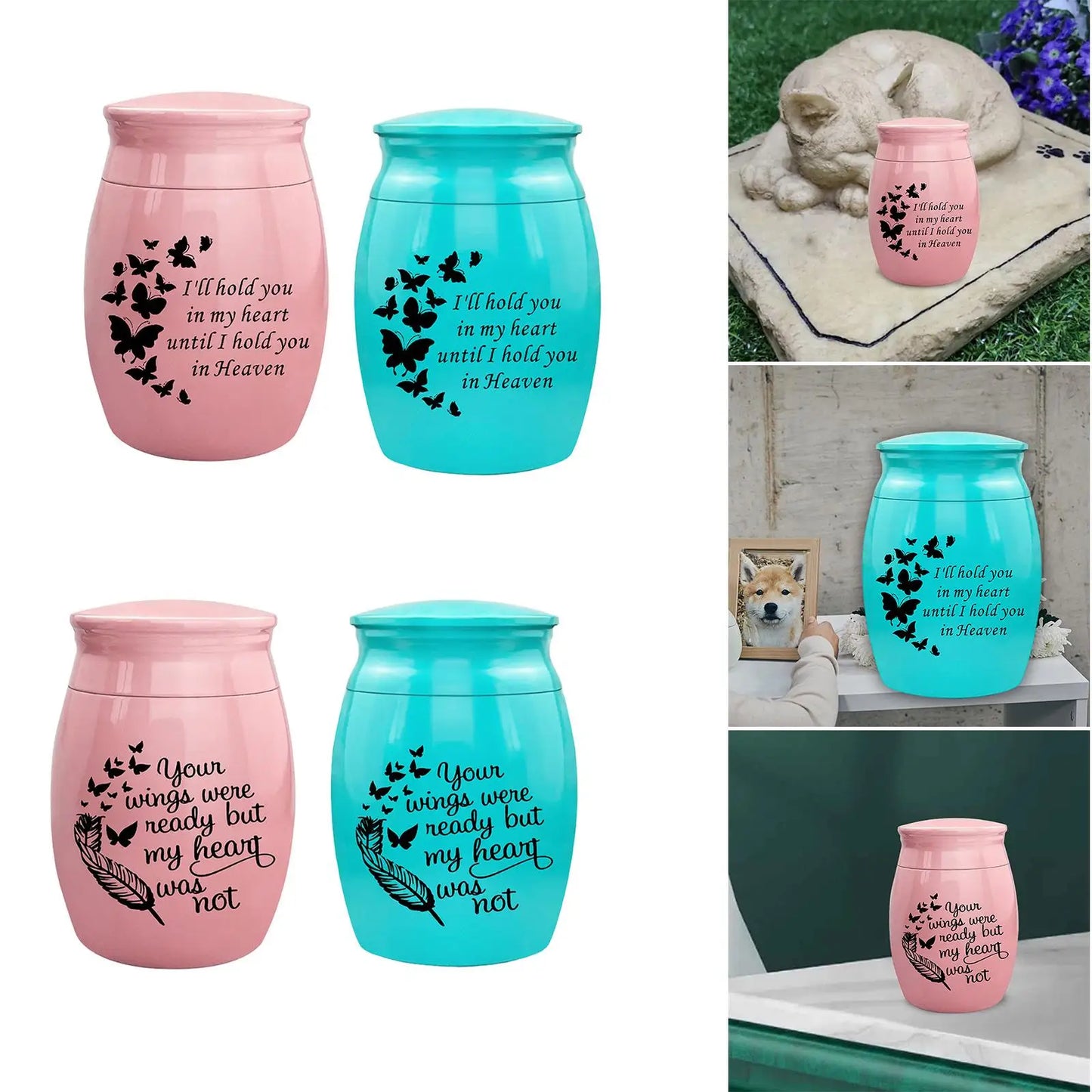 Gedenkurnen für Haustiere, Andenken, Urnen, endgültiger, beruhigender Ruheplatz, Aufbewahrungsglas für Haustiere, Souvenir für Hunde, Katzen, Welpen, Kaninchen, Kätzchen